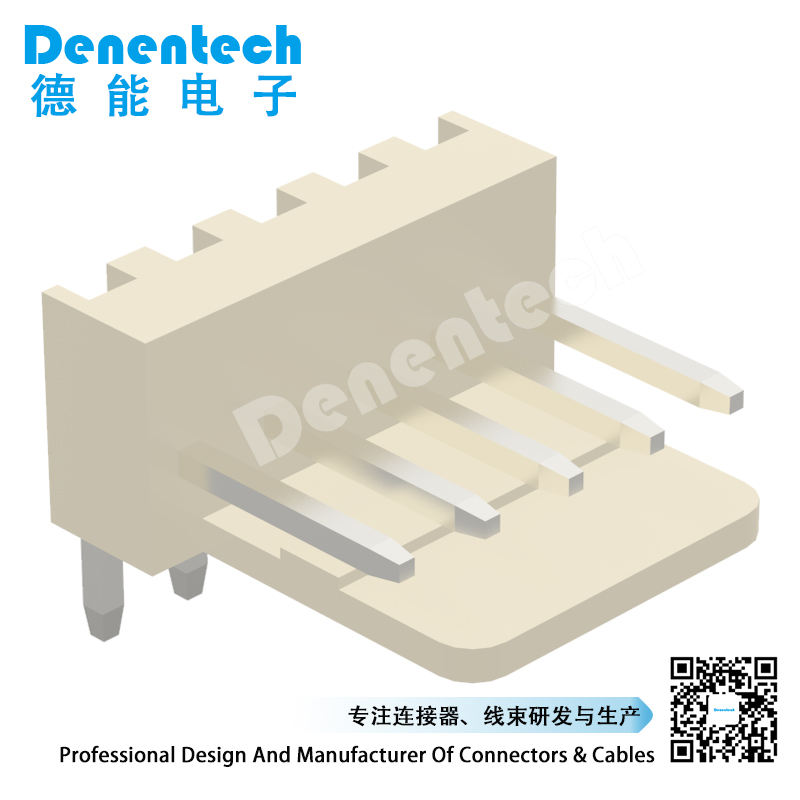 Denentech 长靠背90度平弯正向DIP 2.54mm 接线端子 接插件 针座连接器